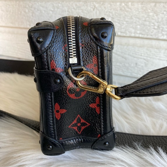 RARE | LOUIS VUITTON Monogram Petite Malle Soft MM Crossbody Handbag Red Box - Picture 12 of 16